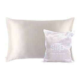 سليب GIFT SETS (White Queen Pillowcase, Delicate Bag & Black Large Crystal Scrunchie)
